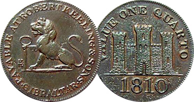Gibraltar Robert Keeling 1 and 2 Quart 1810