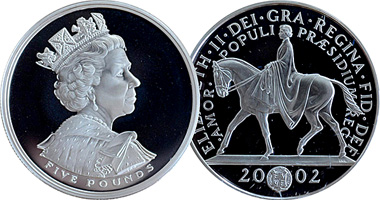Great Britain 5 Pounds (Golden Jubilee) 2002