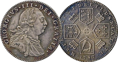 Great Britain Sixpence and Shilling (George III) 1787