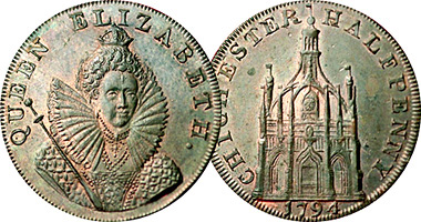 Great Britain Chichester Half Penny 1794