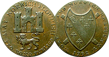 Great Britain Conder May Norwich Flourish 1792