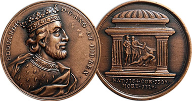 Great Britain Monarch Art Medals (with Porcelain)