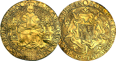 Great Britain Fine Sovereign (Elizabeth I) (Fakes are possible) 1550 to 1600