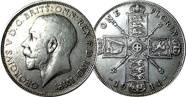Great Britain Florin 1911 to 1926