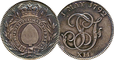 Great Britain Gambling Shilling 1792