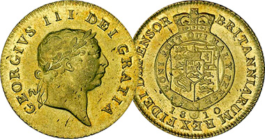 Great Britain 1/2 and 1 Guinea 1804 to 1813