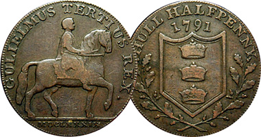 Great Britain (Conder ) Hull Halfpenny 1791