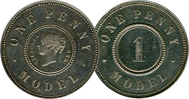 Great Britain Victoria Model Penny 1844 to 1848