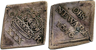 Great Britain Seige of Newark Coinage 1645 and 1646