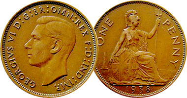 Great Britain Penny 1937 to 1951