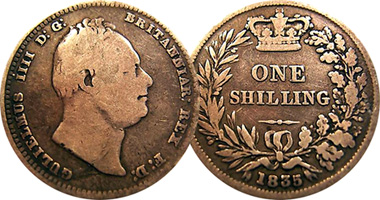Great Britain Shilling 1831 to 1837
