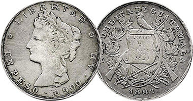 Guatemala Peso 1882 to 1889
