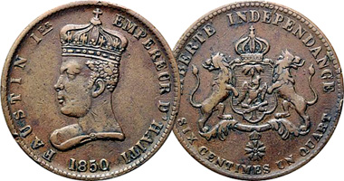 Haiti 6 1/4 Centimes 1850