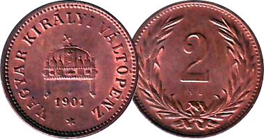 Hungary 2 Filler 1892 to 1918