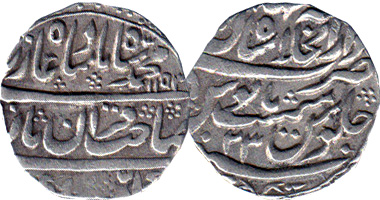 India Mughal Rupee (Muhammad Shah) 1719 to 1748