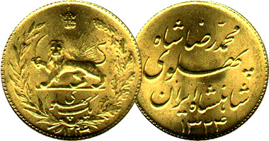 Iran 1/2 and 1 Pahlavi 1902 to 1906