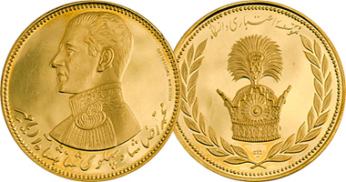 Iran Gold Commemorative Shah Reza Pahlavi 1941 to 1979