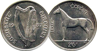Ireland 1/2 Crown 1928 to 1967