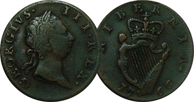 Ireland Half Penny 1766 to 1782