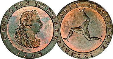 Isle of Man Penny and Half Penny 1798