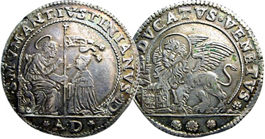 Italy Venice Silver Ducato (Francesco Morosini) 1688 to 1694