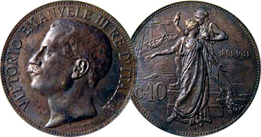 Italy 10 Centesimi 1911