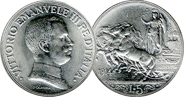 Italy 5 Lire (Counterfeit) 1914