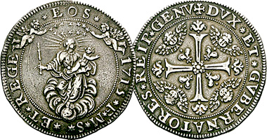 Italy (Genoa) 1/4, 1/2, 1, 2, and 4 Scudo 1638 to 1719