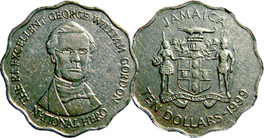 Jamaica 10 Dollars 1999 to 2005