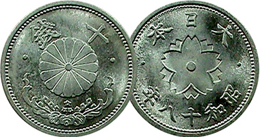 Japan 10 Sen 1940 to 1943