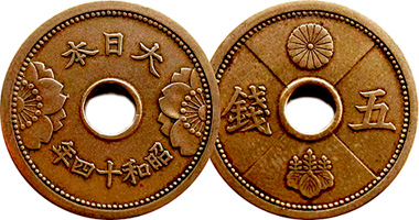 Japan 5 Sem 1938 to 1940