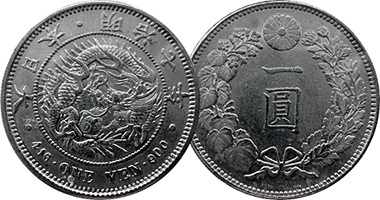 Japan Yen (Counterfeit) 1874 to 1912