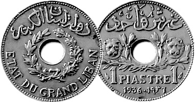 Lebanon 1 Piastre 1925 to 1936