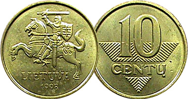 Lithuania (Lietuva) Modern Centu Coinage 1991 to Date