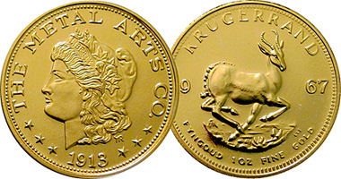 US Fake Gold - Metal Arts Co. (Counterfeit) 1913 to 1967