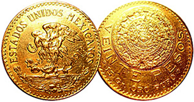 Mexico 20 Pesos 1917 to 1959