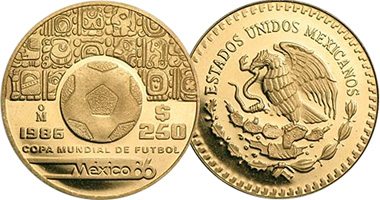 Mexico 250 Pesos 1985 and 1986