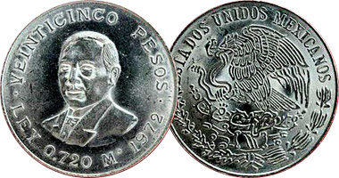 Mexico 25 Pesos 1972