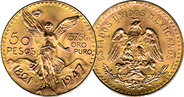 Mexico 50 Pesos 1921 to 1947
