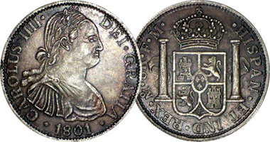 Mexico 8 Reales (Counterfeit) 1772 to 1808