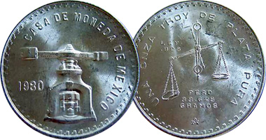 Mexico Casa de Moneda Silver Round 1949 to 1980