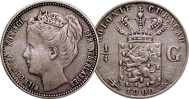 Netherlands (Curaco) 1/4 Gulden 1900