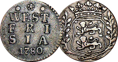 Netherlands West Friesland Duit and Stuiver Coinage 1701 to 1794