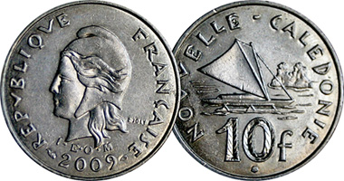 New Caledonia New Caledonia 10 Francs 1967 to 1970