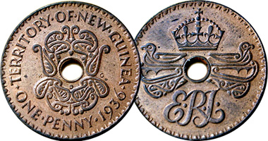 New Guinea Penny 1936