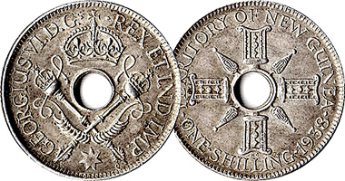 New Guinea Shilling 1935 to 1945