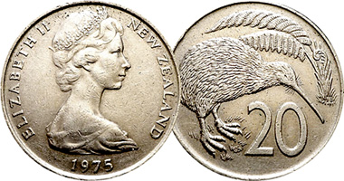 Details about   New Zealand 20 Cents 1975 Kiwi Bird Gem Proof 58# Money Coin 