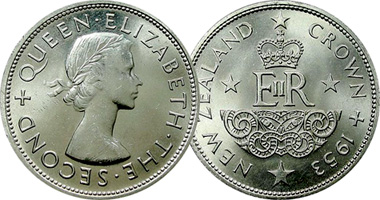 New Zealand Crown (5 Shillings) 1953