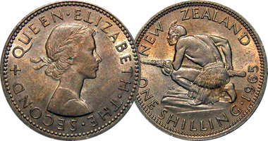 New Zealand Shilling 1933 to 1965