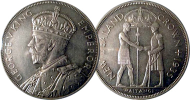 New Zealand Waitangi Crown (Fakes are possible) 1935